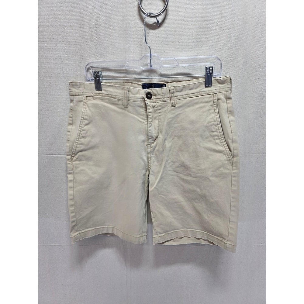 Rainforest Mens Khaki Tan Chino Shorts Size 32 Flat Front Casual Summer Cotton